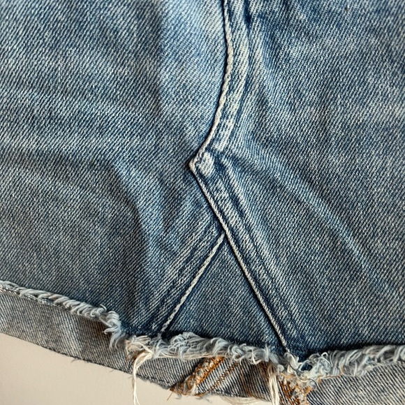 Agolde Blue Denim Mini Skirt - 25 - Picture 5 of 9